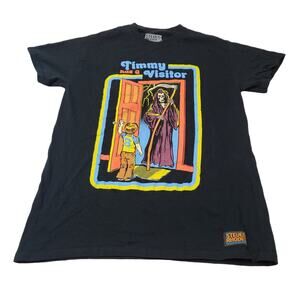 Timmy Has A Visitor Shirt Steven Rhodes Mens Small Black Short Sleeve T Shirt